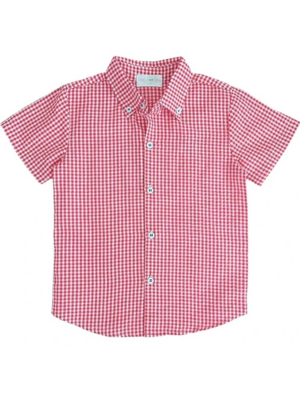Cecilia & Lou Red and White Gingham Button-Up | NWT | 5T - Picture 4 of 6